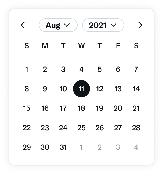 Twitter Date Picker