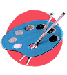 illustration of paint palette